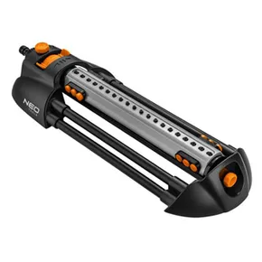 NEO TOOLS oscilačný postrekovač, 20 trysiek pre plochu až 16x20m, 1/2 aj 3/4, oranžovo-če